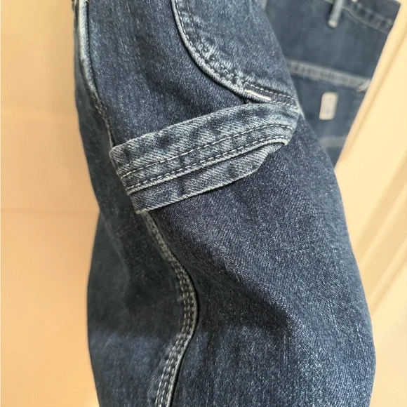 Polo Ralph Lauren Denim Carpenter Shorts Sz 33 Dark Wash Utility Workwear - Picture 5 of 6